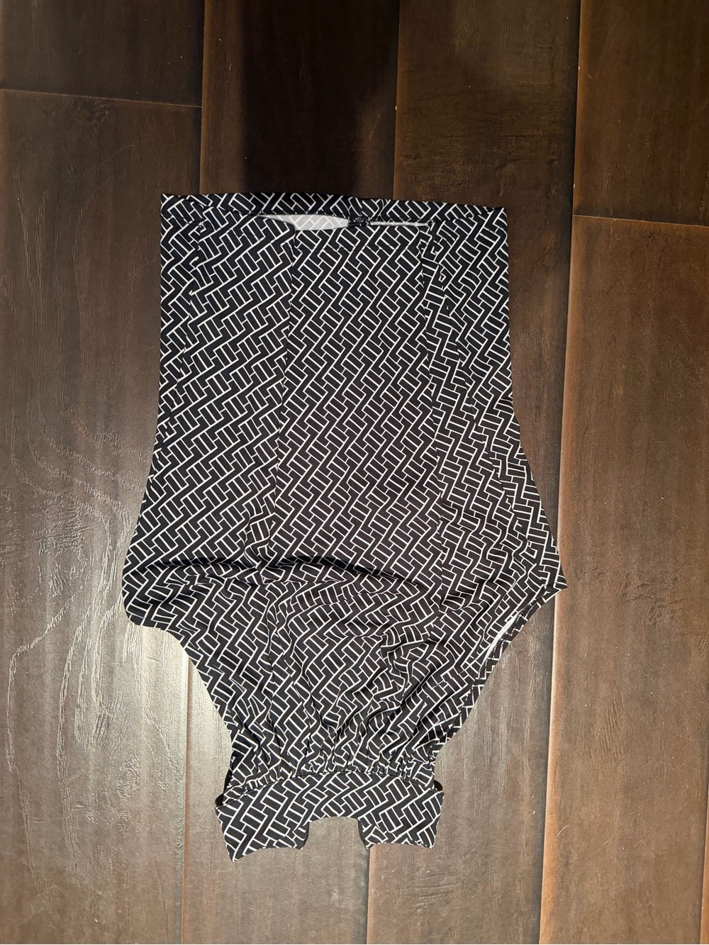 Kids Black & White Geometric One-Piece Swimsuit